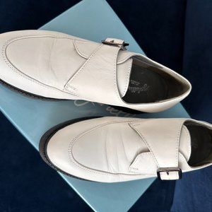 Seychelles Womens Shoes off white loafers with buckle